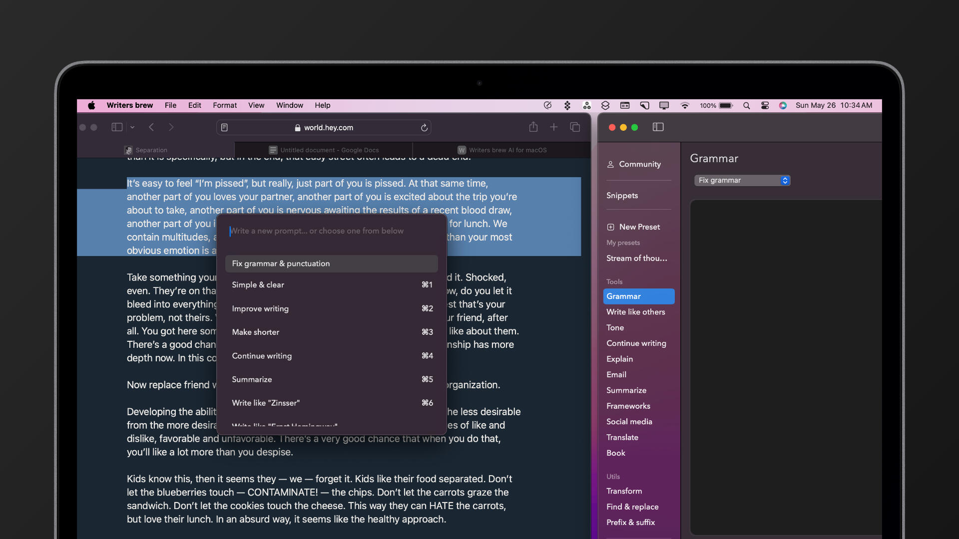 Writers Brew AI For MacOS Writers brew ai for macos